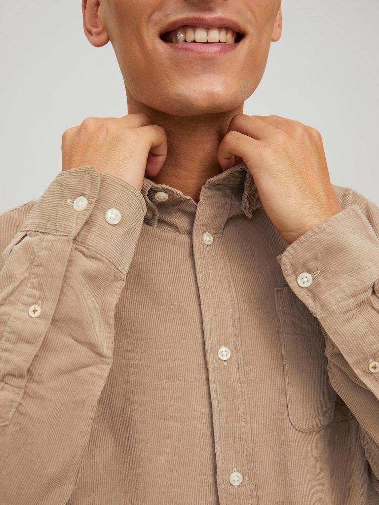 Jack & Jones Herren Hemd JJECLASSIC CORDUROY SHIRT L/S SN