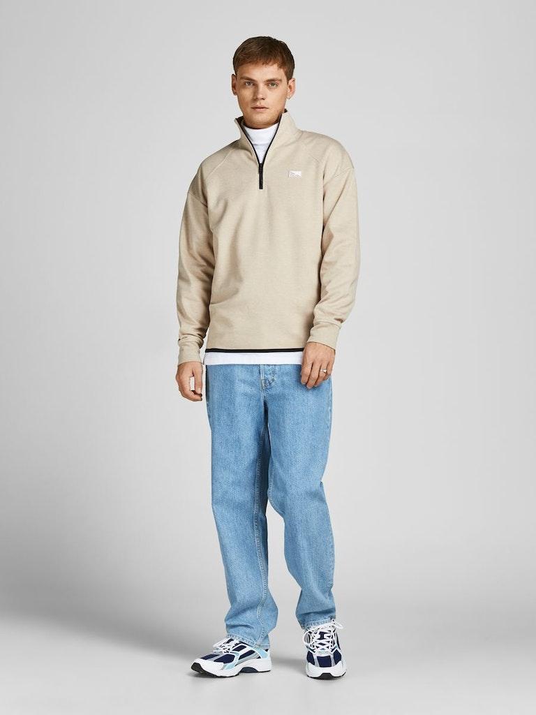 Jack & Jones Herren Pullover JCOAIR SWEAT HALF ZIP NOOS