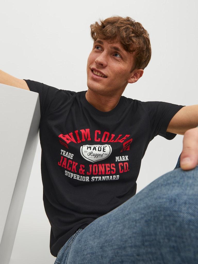 Jack & Jones Herren T-Shirt JJELOGO TEE SS O-NECK 2 COL SS23 SN