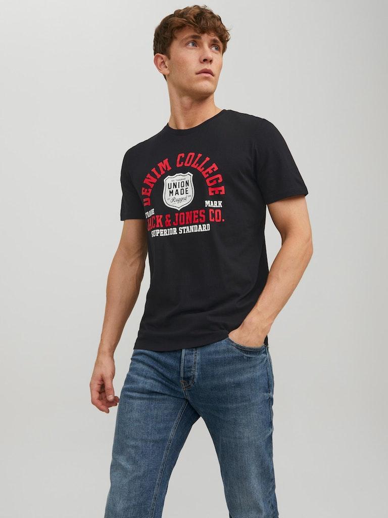 Jack & Jones Herren T-Shirt JJELOGO TEE SS O-NECK 2 COL SS23 SN