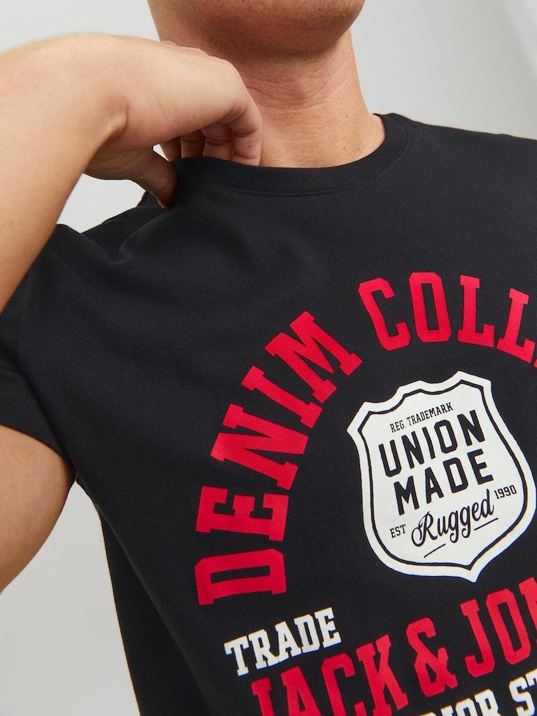 Jack & Jones Herren T-Shirt JJELOGO TEE SS O-NECK 2 COL SS23 SN