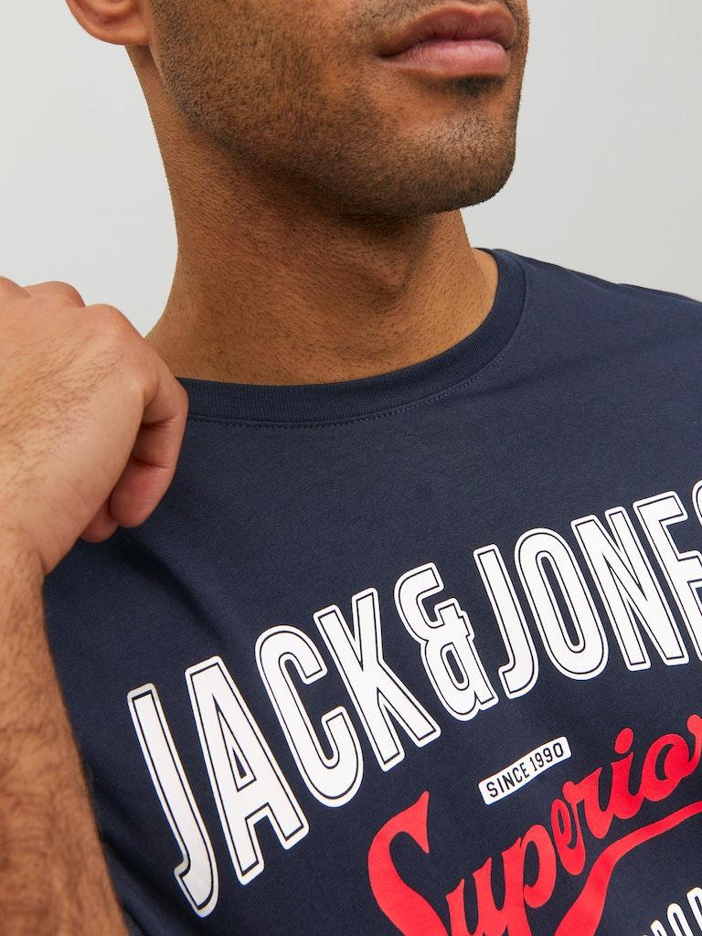 Jack & Jones Herren T-Shirt JJELOGO TEE SS O-NECK 2 COL SS23 SN