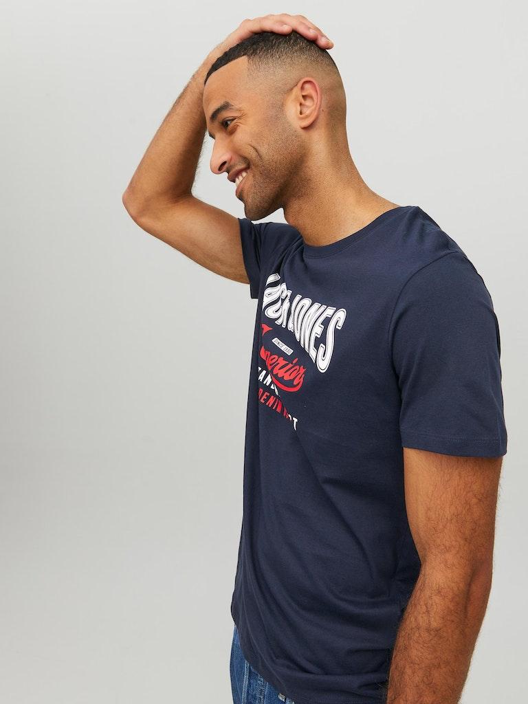Jack & Jones Herren T-Shirt JJELOGO TEE SS O-NECK 2 COL SS23 SN