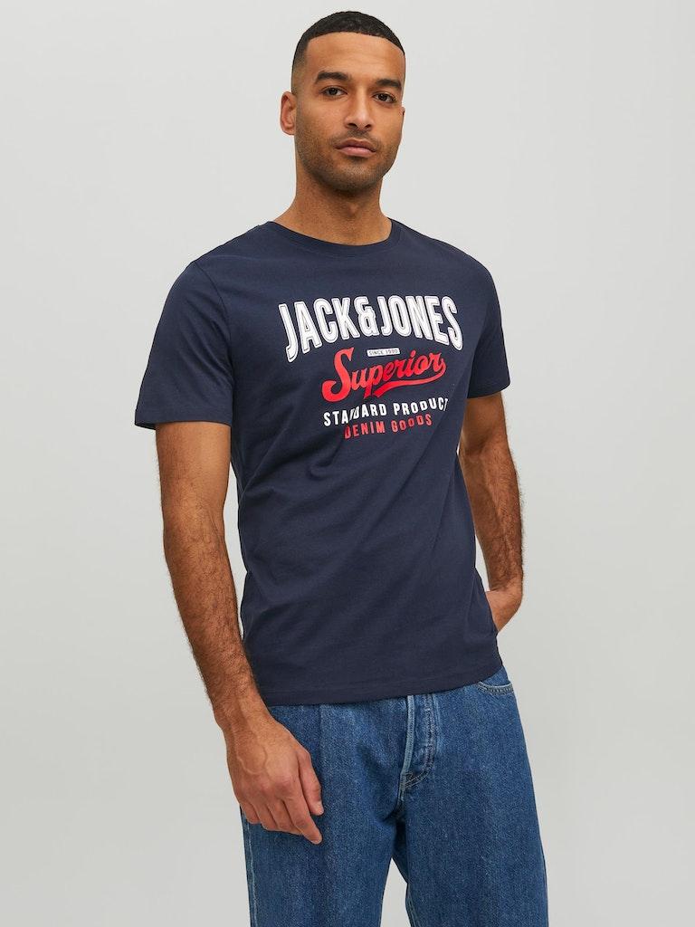 Jack & Jones Herren T-Shirt JJELOGO TEE SS O-NECK 2 COL SS23 SN