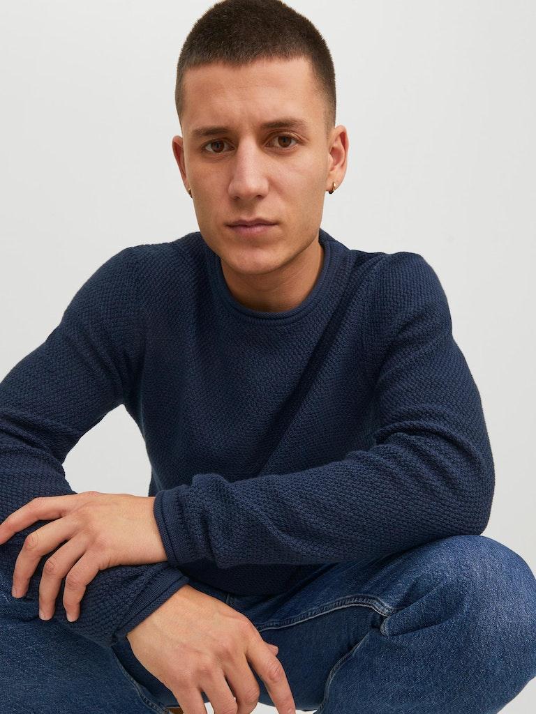Jack & Jones Herren Pullover JORPAUL TONS KNIT CREW NECK DETAIL SN