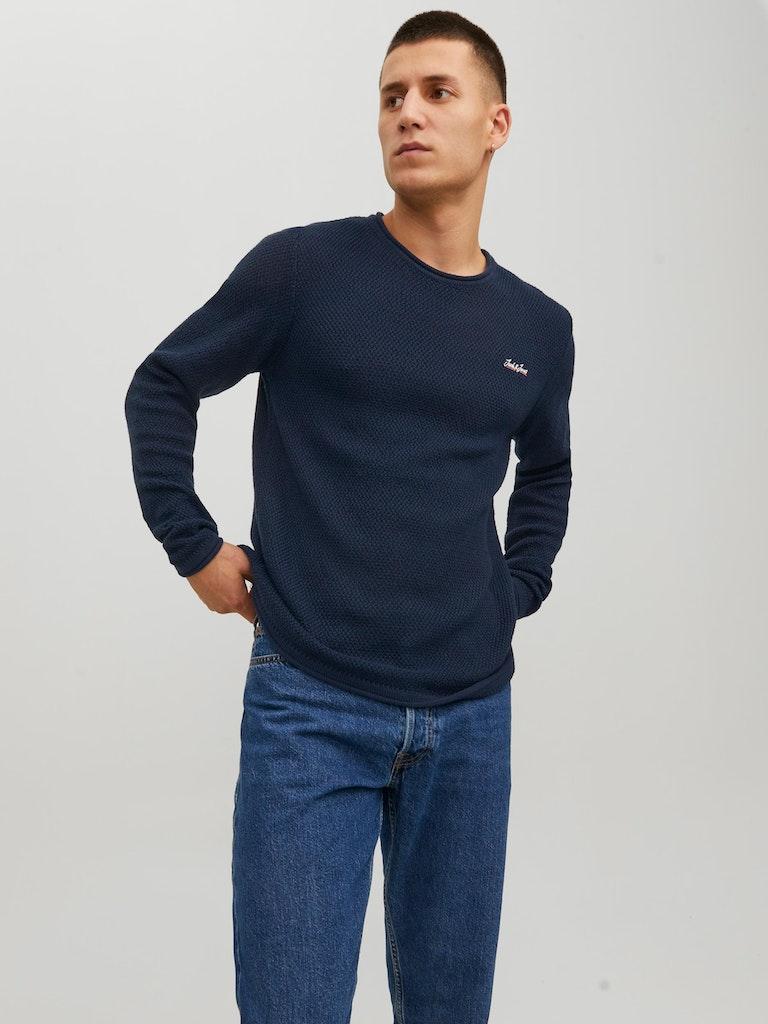 Jack & Jones Herren Pullover JORPAUL TONS KNIT CREW NECK DETAIL SN