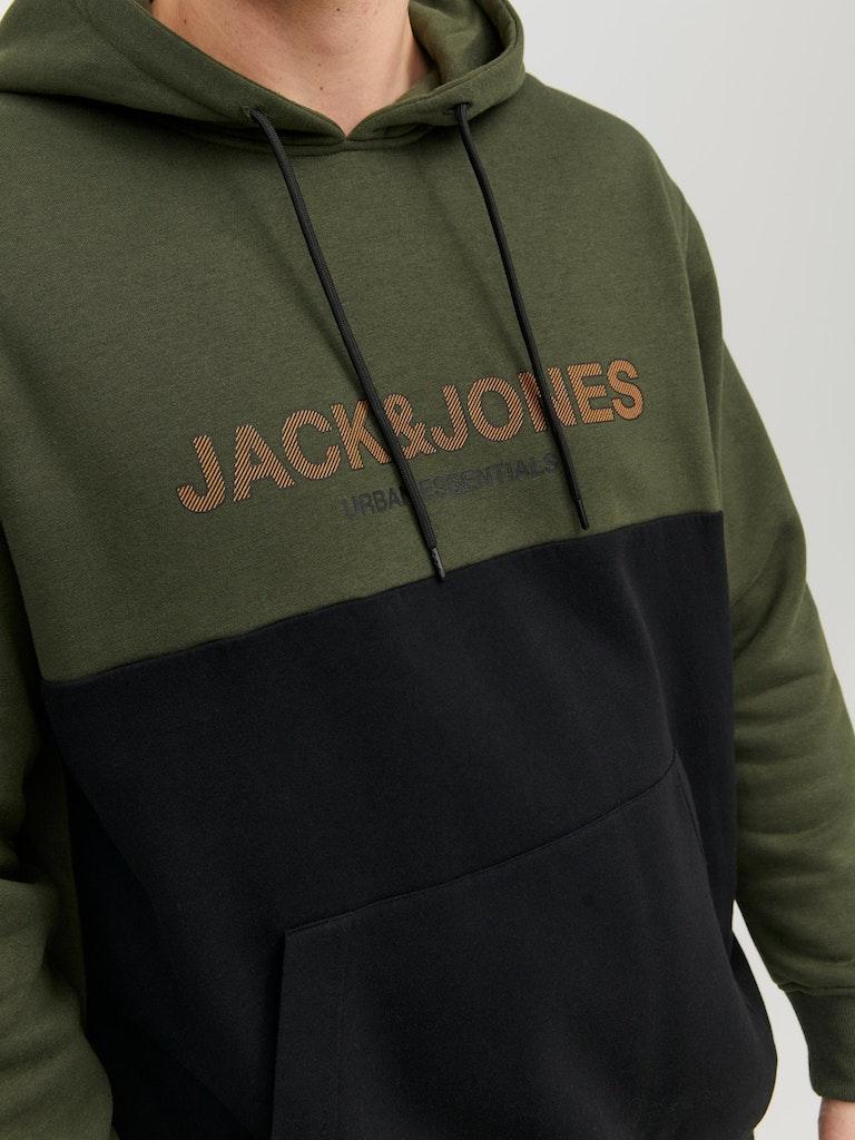Jack & Jones Herren Hoodie JJEURBAN BLOCKING SWEAT HOOD NOOS PS