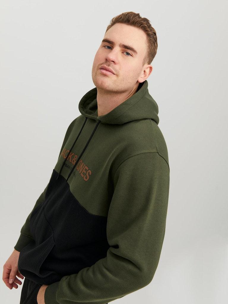 Jack & Jones Herren Hoodie JJEURBAN BLOCKING SWEAT HOOD NOOS PS