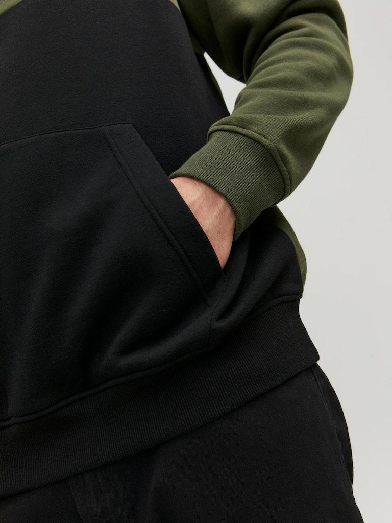 Jack & Jones Herren Hoodie JJEURBAN BLOCKING SWEAT HOOD NOOS PS