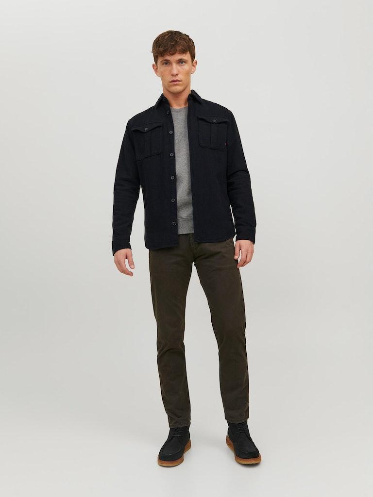 Jack & Jones Herren Hemd RDDROYAL SOLID OVERSHIRT L/S SN