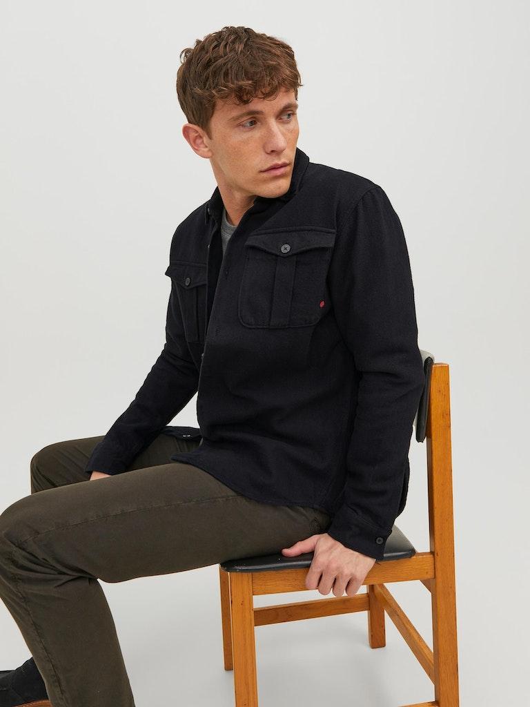Jack & Jones Herren Hemd RDDROYAL SOLID OVERSHIRT L/S SN