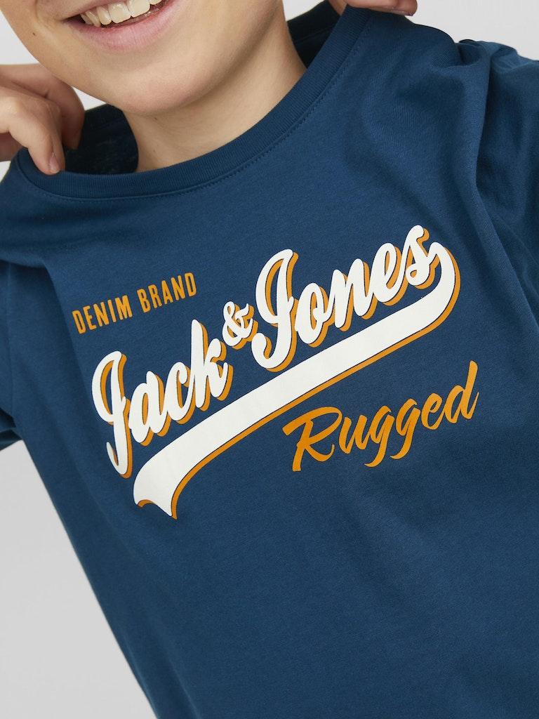 Jack & Jones Jungen T-Shirt JJELOGO TEE SS NECK 2 COL 23/24 NOOS JNR
