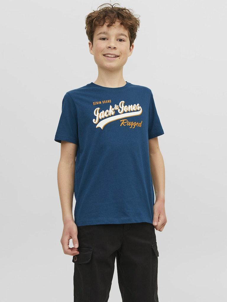 Jack & Jones Jungen T-Shirt JJELOGO TEE SS NECK 2 COL 23/24 NOOS JNR