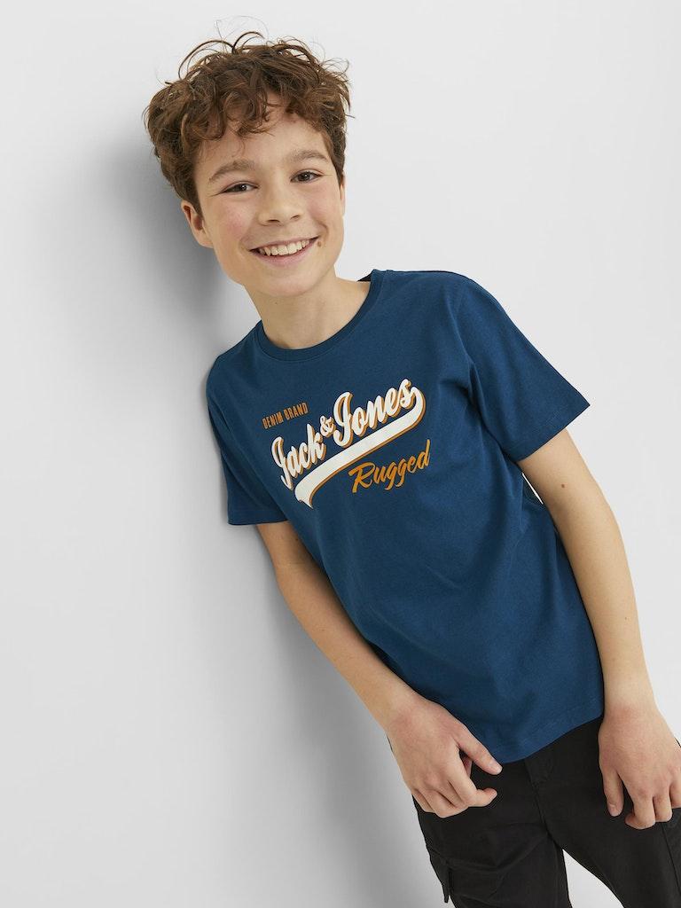 Jack & Jones Jungen T-Shirt JJELOGO TEE SS NECK 2 COL 23/24 NOOS JNR