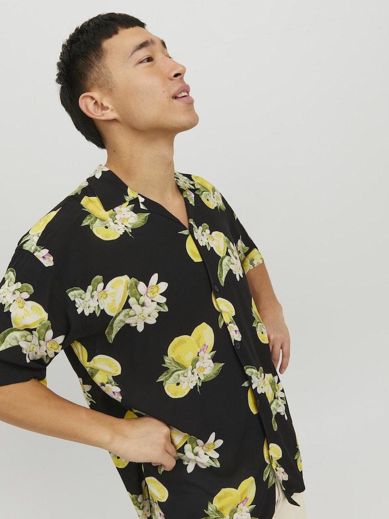 Jack & Jones Herren Hemd JORLUKE FLORES RESORT SHIRT SS SN