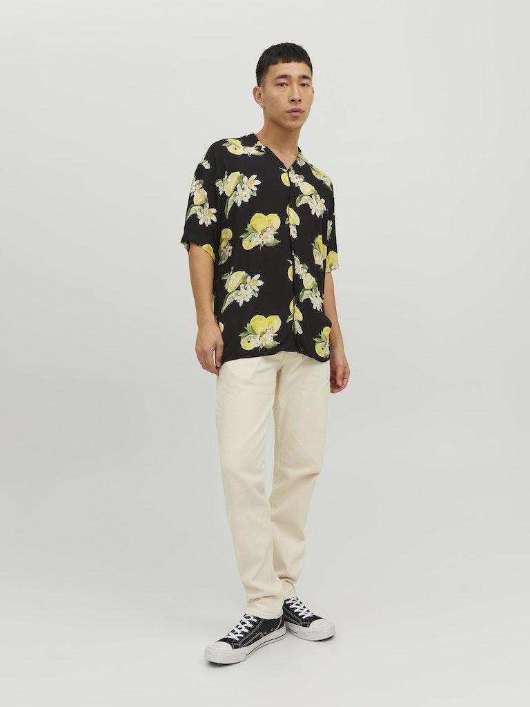 Jack & Jones Herren Hemd JORLUKE FLORES RESORT SHIRT SS SN