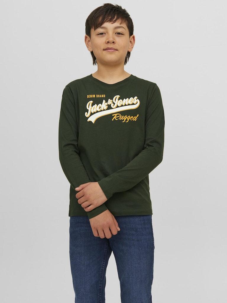 Jack & Jones Jungen T-Shirt JJELOGO TEE LS NECK 2 COL 23/24 NOOS JNR