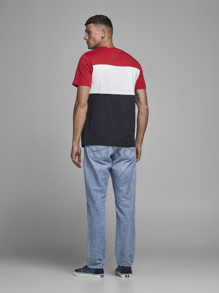 Jack & Jones Herren T-Shirt JJELOGO BLOCKING TEE SS NOOS