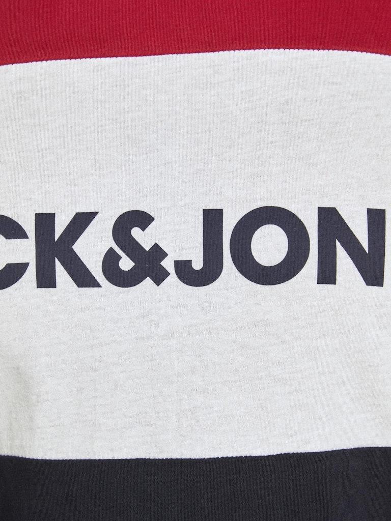 Jack & Jones Herren T-Shirt JJELOGO BLOCKING TEE SS NOOS
