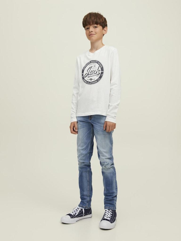 Jack & Jones Jungen T-Shirt JJEJEANS TEE LS O- NOOS 22/23 2PK MP JNR
