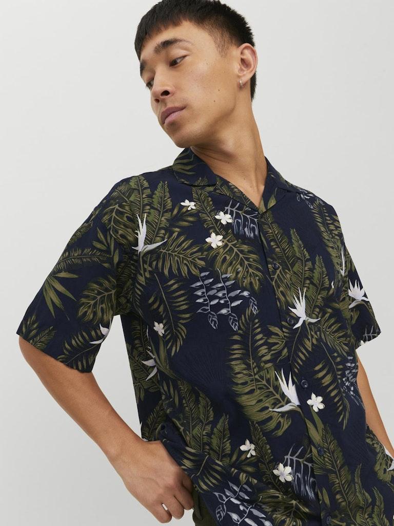 Jack & Jones Herren Hemd JPRBLATROPIC RESORT SHIRT S/S RELAX SN