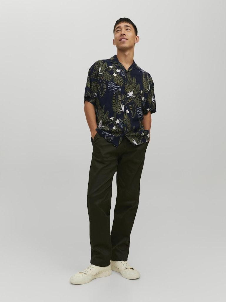 Jack & Jones Herren Hemd JPRBLATROPIC RESORT SHIRT S/S RELAX SN