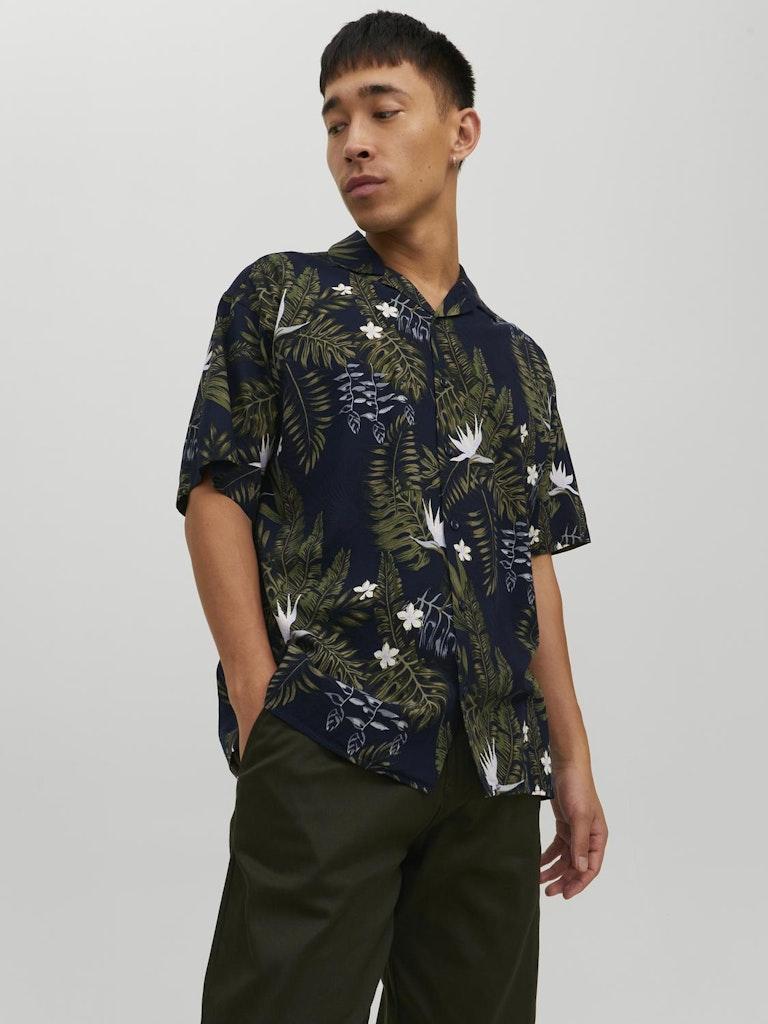 Jack & Jones Herren Hemd JPRBLATROPIC RESORT SHIRT S/S RELAX SN