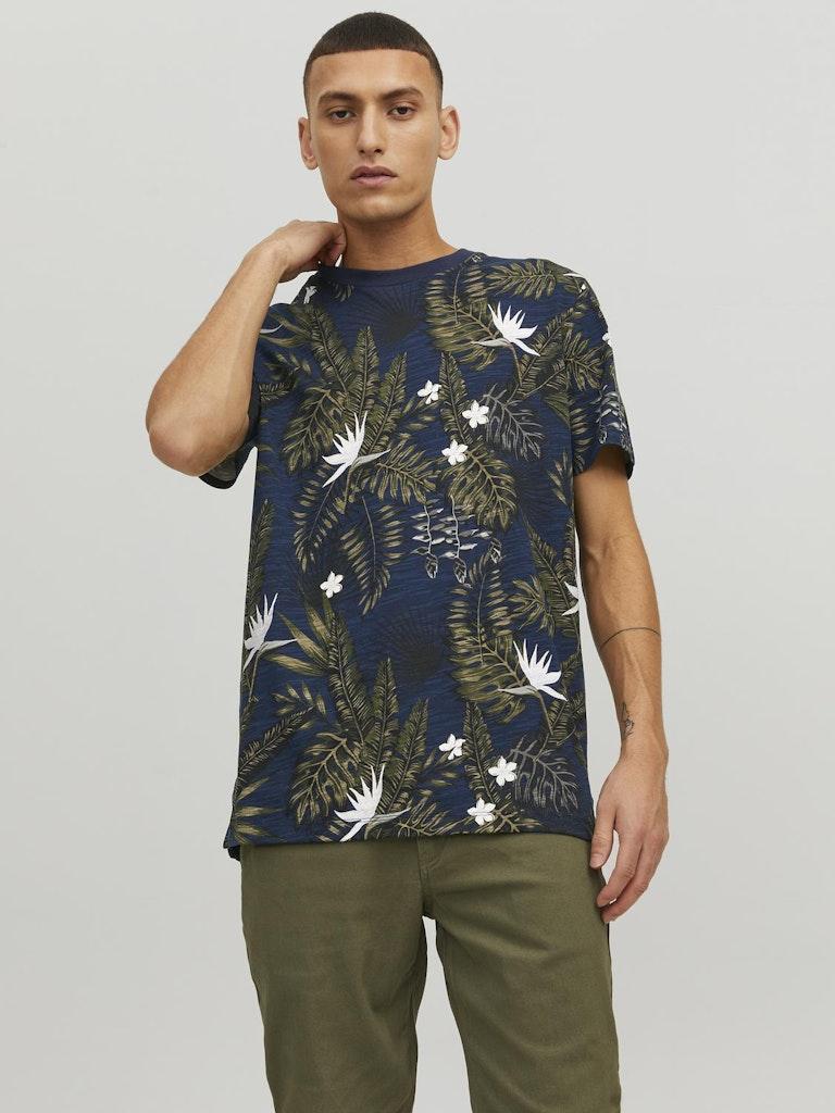 Jack & Jones Herren T-Shirt JPRBLATROPIC AOP SS TEE CREW NECK SN