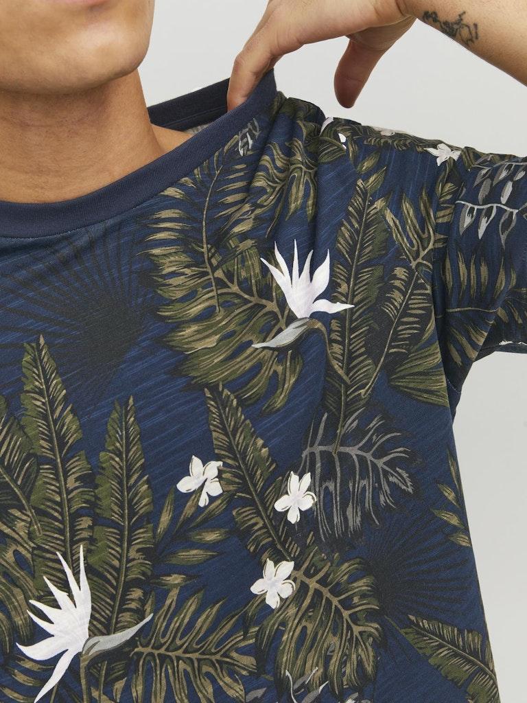 Jack & Jones Herren T-Shirt JPRBLATROPIC AOP SS TEE CREW NECK SN