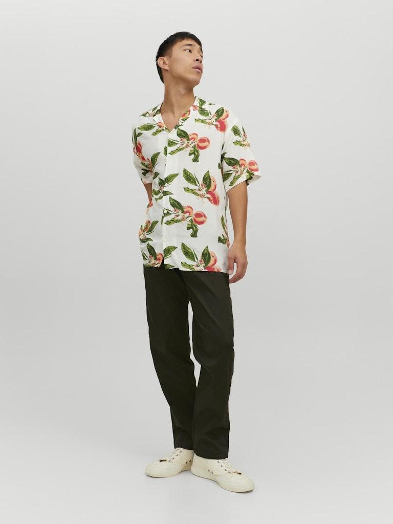 Jack & Jones Herren Hemd JORLUKE FLORES RESORT SHIRT SS SN