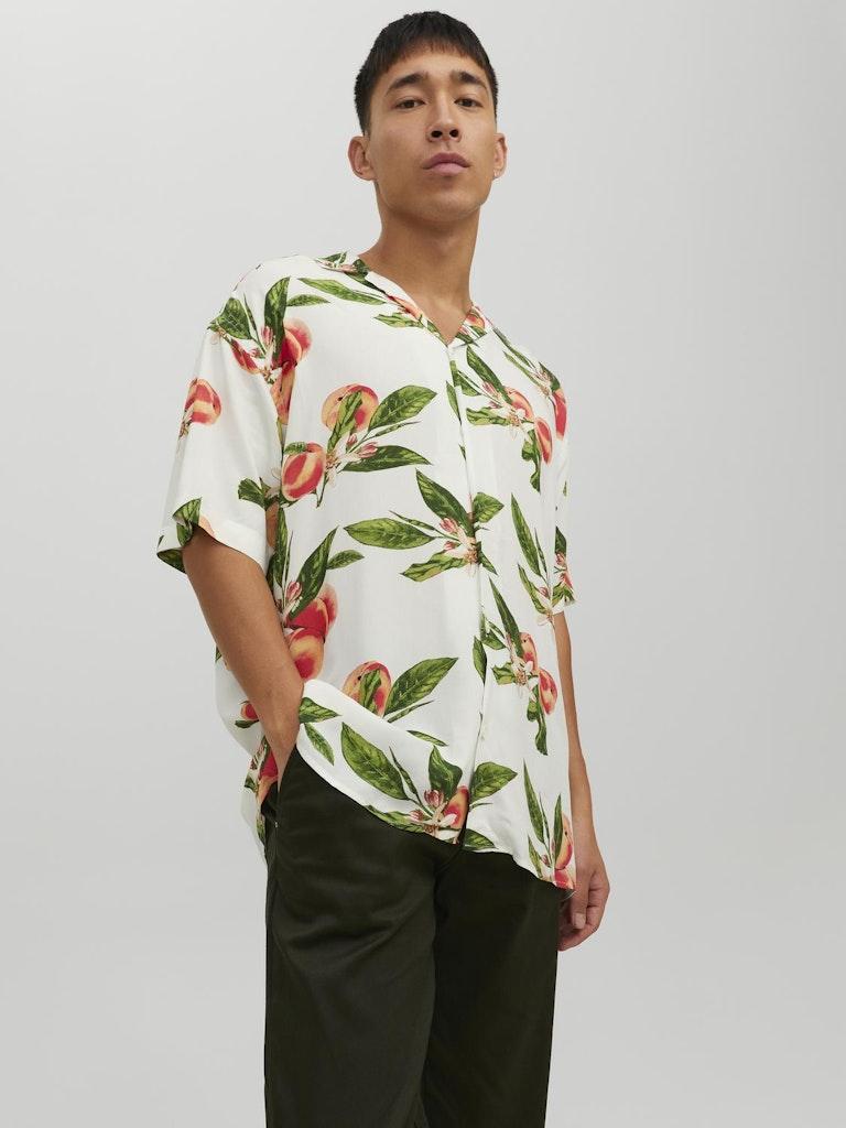 Jack & Jones Herren Hemd JORLUKE FLORES RESORT SHIRT SS SN