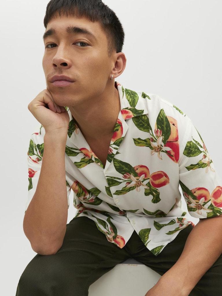 Jack & Jones Herren Hemd JORLUKE FLORES RESORT SHIRT SS SN