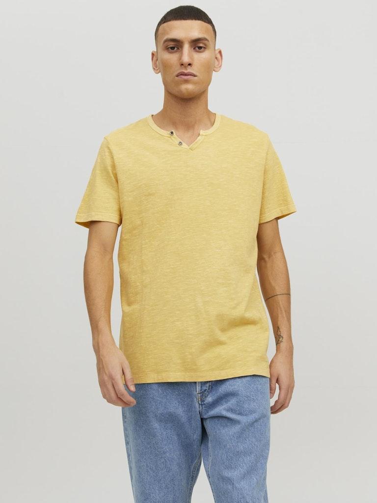 Jack & Jones Herren T-Shirt JJESPLIT NECK TEE SS NOOS