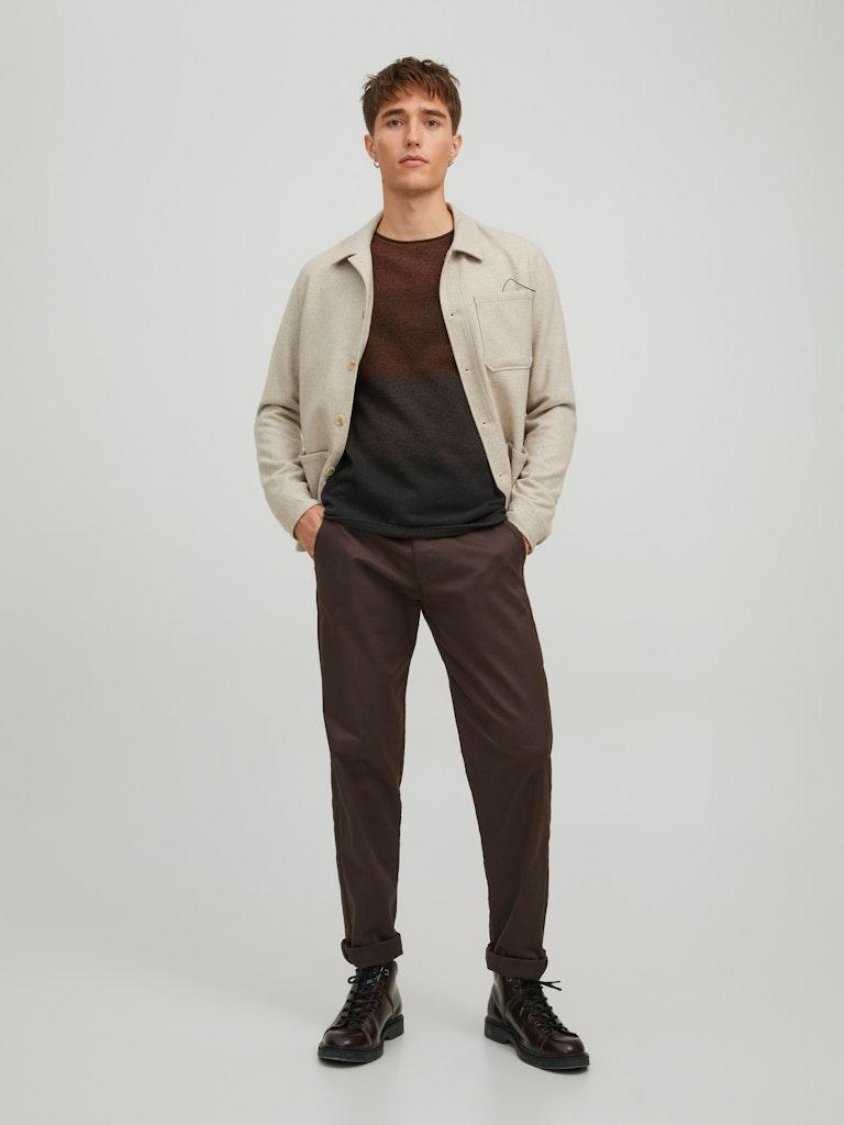 Jack & Jones Herren Pullover JJEHILL KNIT CREW NECK NOOS