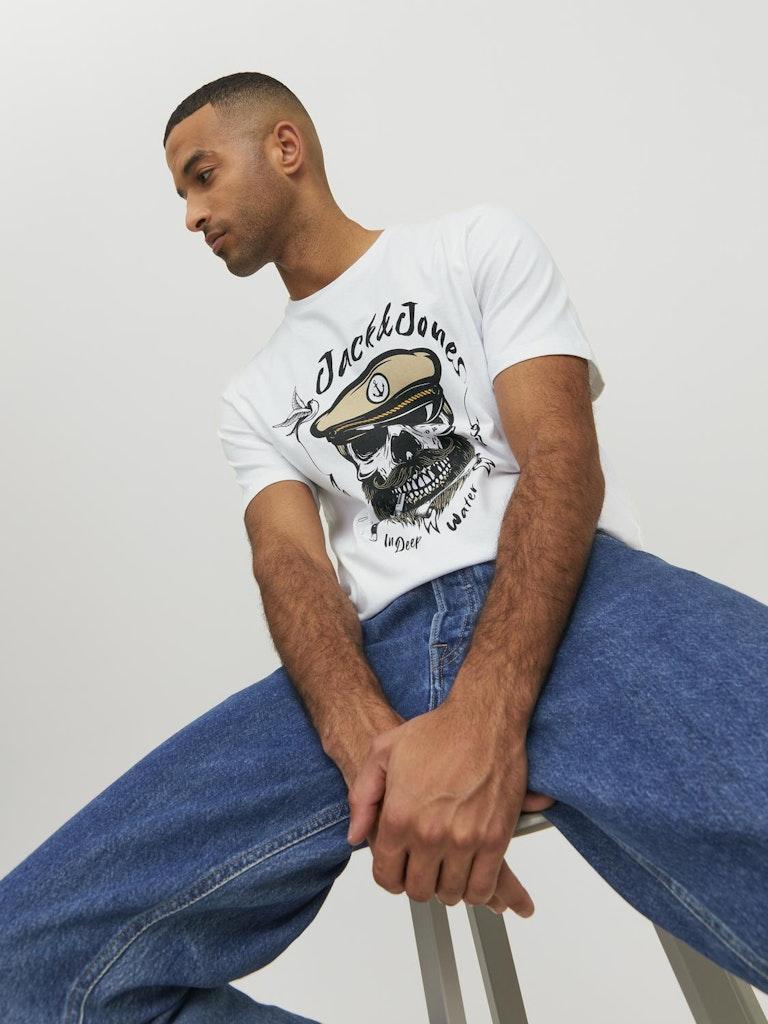 Jack & Jones Herren T-Shirt JORROXBURY TEE SS CREW NECK SN