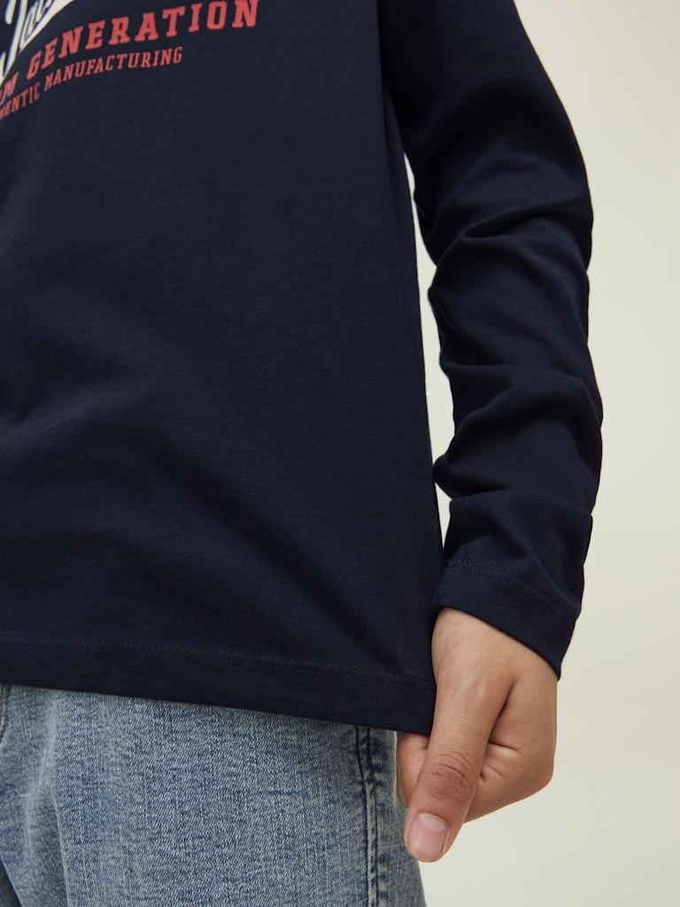 Jack & Jones Jungen T-Shirt JJELOGO TEE LS O-NECK 2COL AW22 NOOS JNR