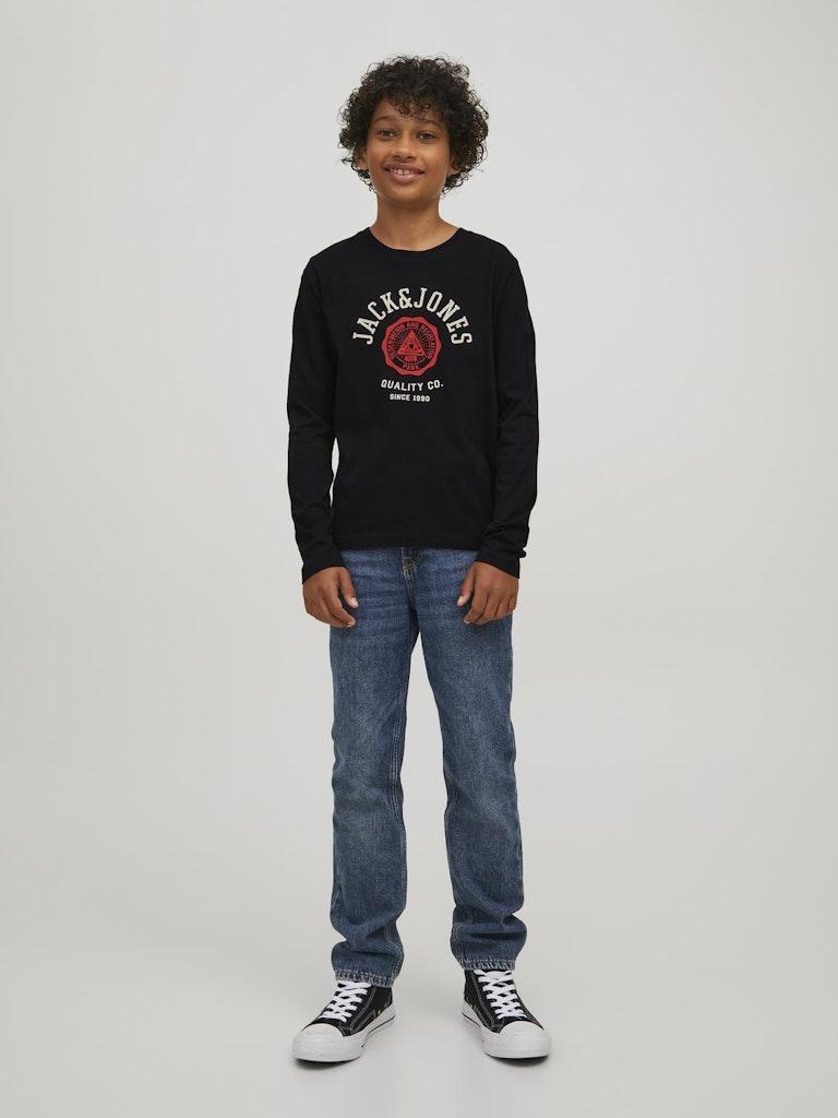 Jack & Jones Jungen T-Shirt JJELOGO TEE LS O-NECK 2COL AW22 NOOS JNR