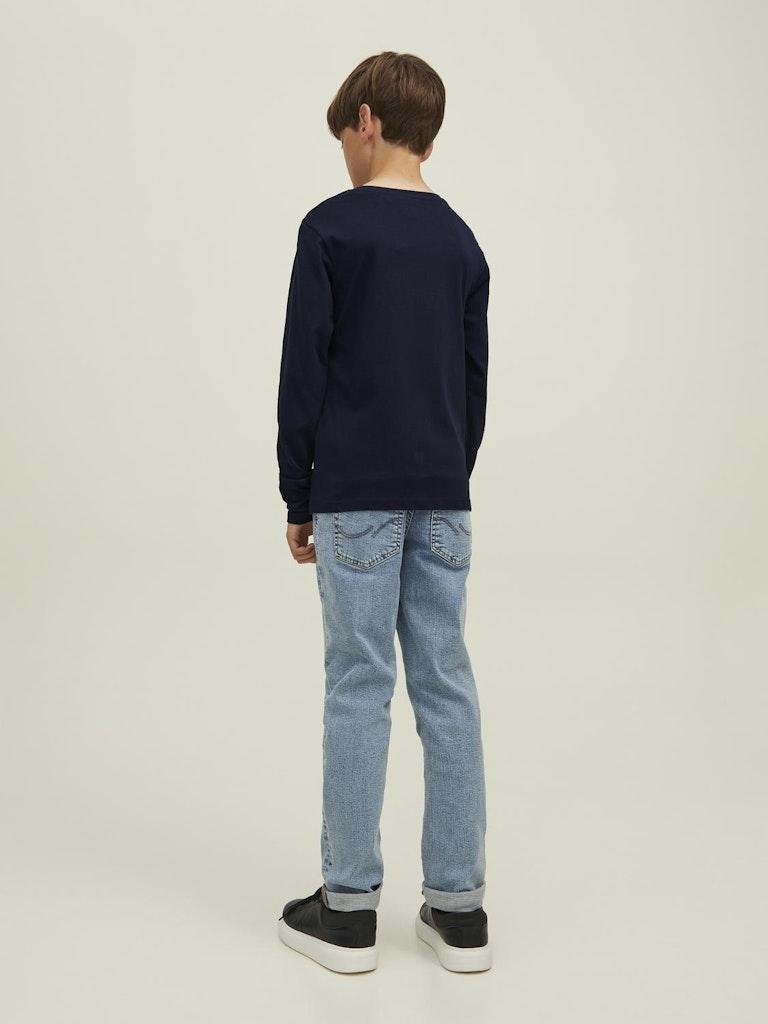 Jack & Jones Jungen T-Shirt JJELOGO TEE LS O-NECK 2COL AW22 NOOS JNR