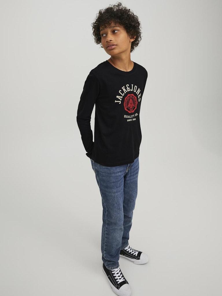 Jack & Jones Jungen T-Shirt JJELOGO TEE LS O-NECK 2COL AW22 NOOS JNR
