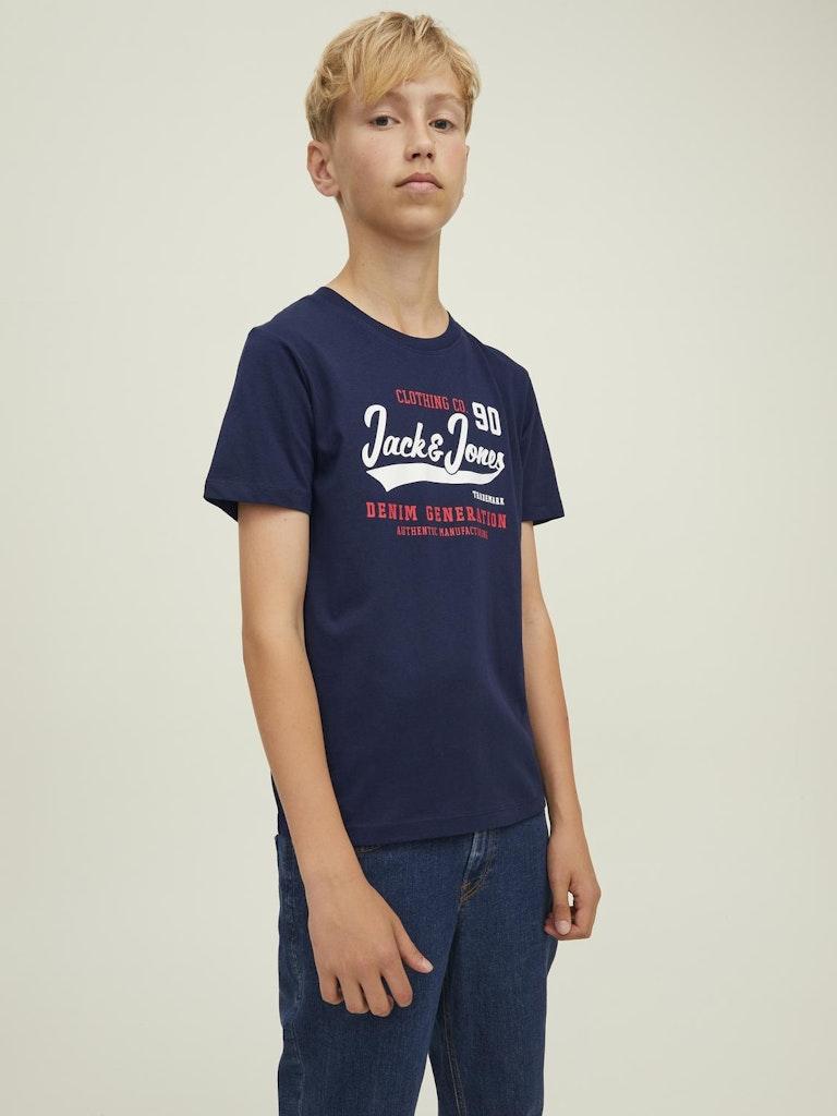 Jack & Jones Jungen T-Shirt JJELOGO TEE SS O-NECK 2COL AW22 NOOS JNR