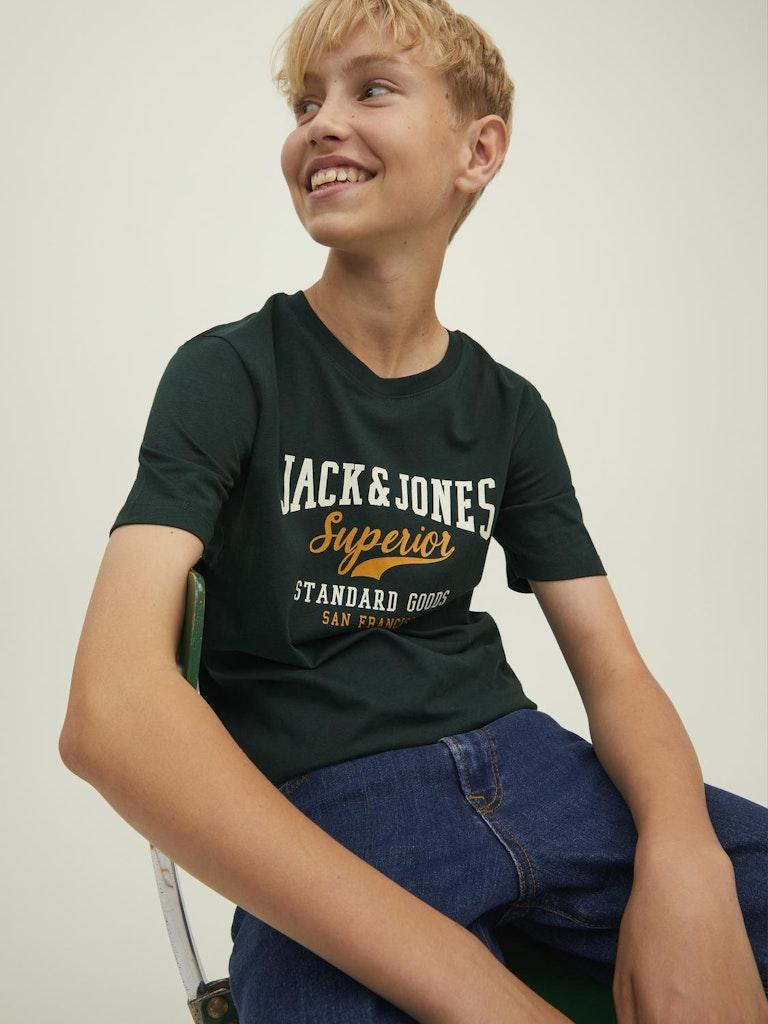Jack & Jones Jungen T-Shirt JJELOGO TEE SS O-NECK 2COL AW22 NOOS JNR