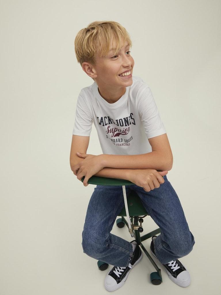 Jack & Jones Jungen T-Shirt JJELOGO TEE SS O-NECK 2COL AW22 NOOS JNR
