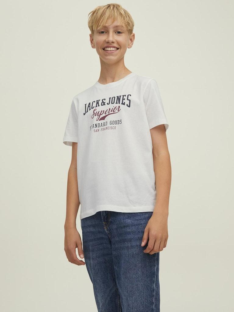 Jack & Jones Jungen T-Shirt JJELOGO TEE SS O-NECK 2COL AW22 NOOS JNR