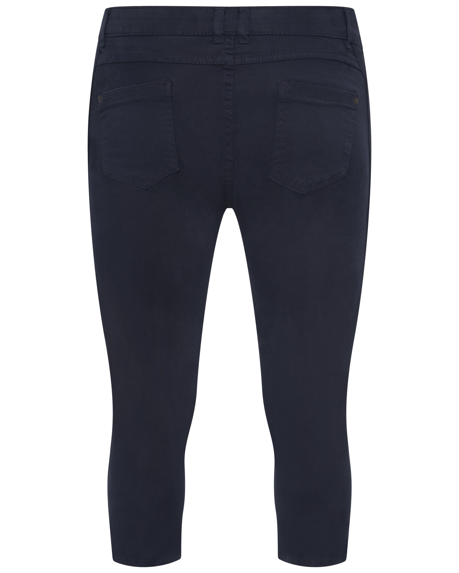 s.Oliver Damen Capri Hose Straight Leg Navy/Weiß Gr. XS S