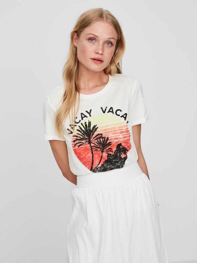 VERO MODA Damen  T-Shirt VMPOLLY SS TOP BOX GA