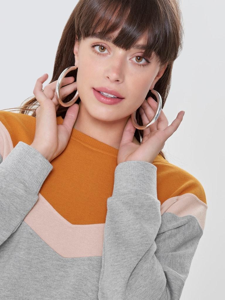 ONLY Damen Pullover ONLGIGI L/S BLOCK BATWING O-NECK SWT
