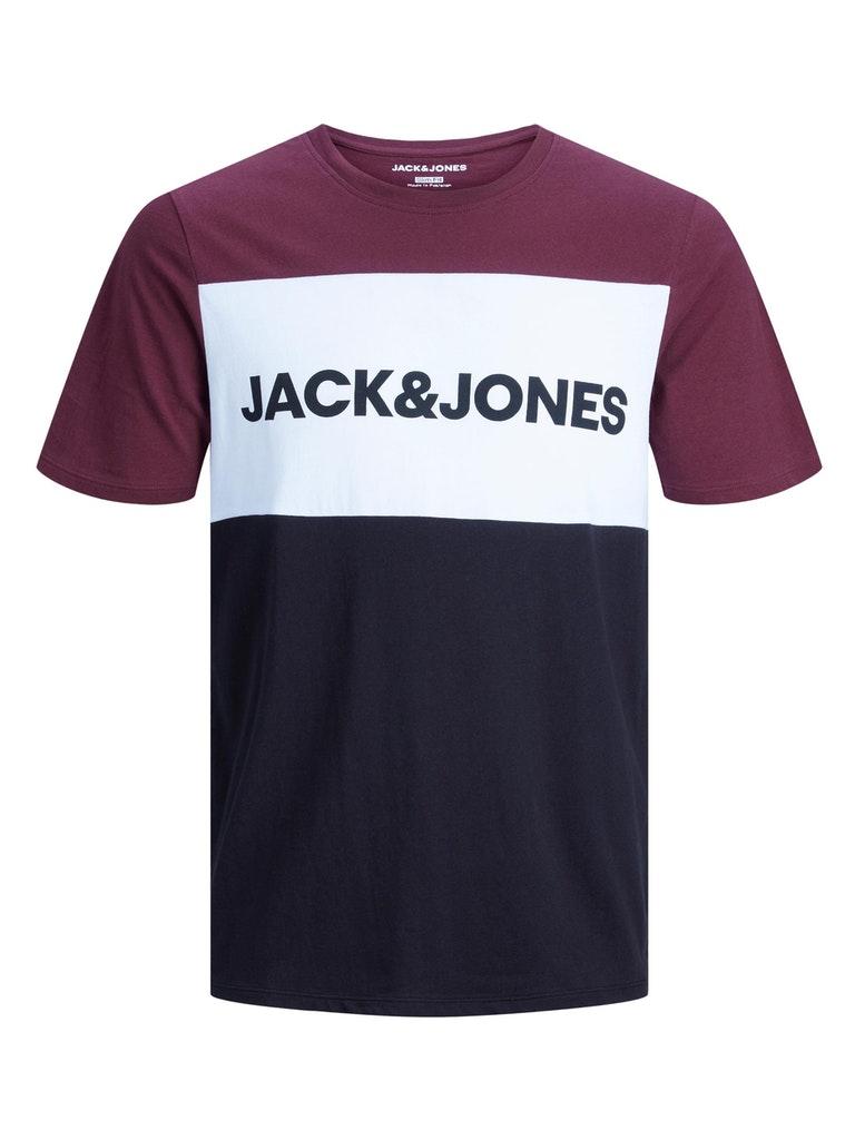 Jack & Jones Herren T-Shirt JJELOGO BLOCKING TEE SS NOOS