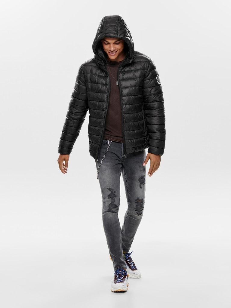 ONLY&SONS Herren Jacke ONSSTEVEN QUILTED HOOD JACKET OTW NOOS
