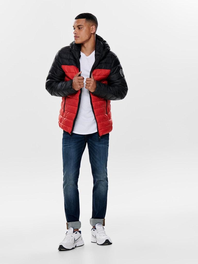 ONLY&SONS Herren Jacke ONSSTEVEN QUILTED HOOD JACKET OTW NOOS