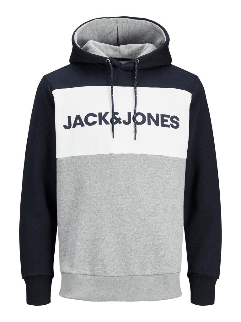 Jack & Jones Herren Hoodie JJELOGO BLOCKING SWEAT HOOD SET MP NOOS